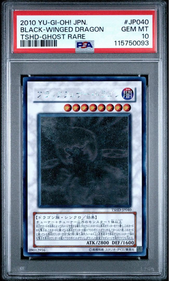 【PSA10】ブラックフェザードラゴン ホログラフィックレア