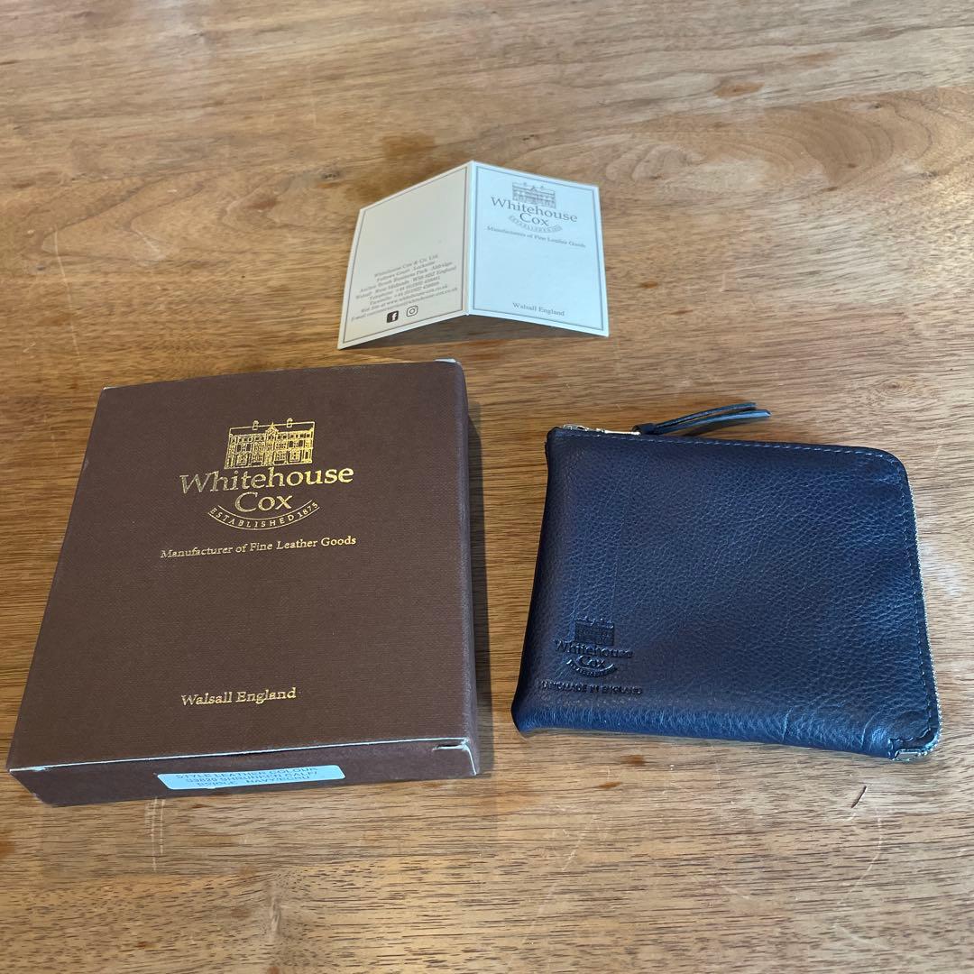 新品 紺 ホワイトハウスコックス S9829 ジップ パース 財布 ウォレット