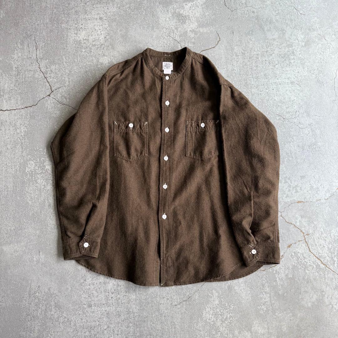 POST O’ALLS【ポストオーバーオールズ】バンドカラーシャツ