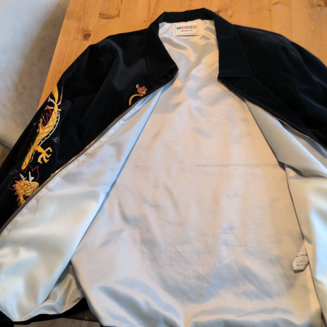 WEIRDO GROWN-UP スカジャン 黒
