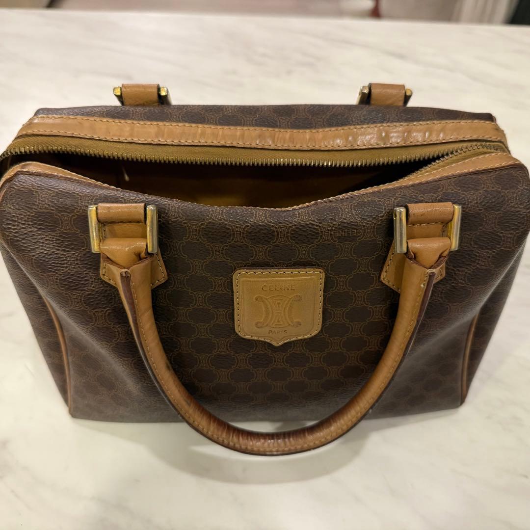 セリーヌ トリオンフ　ミニボストンバッグ マカダム柄 ヴィンテージ