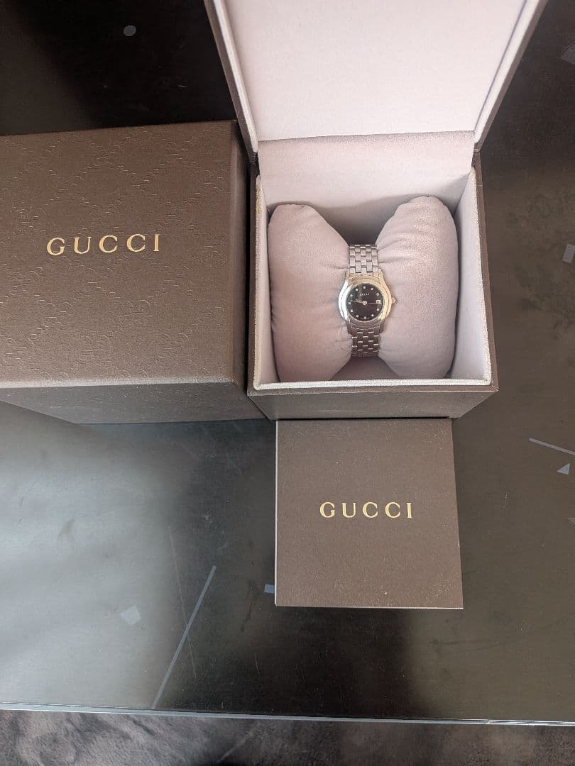 GUCCI 腕時計 5500L 11Pダイヤ 外箱 ステンレス 1630