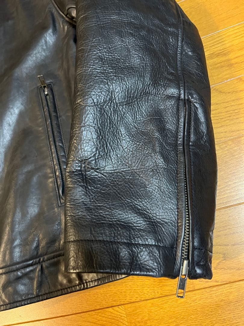 極美品 old gap xl シングルライダースジャケット　黒
