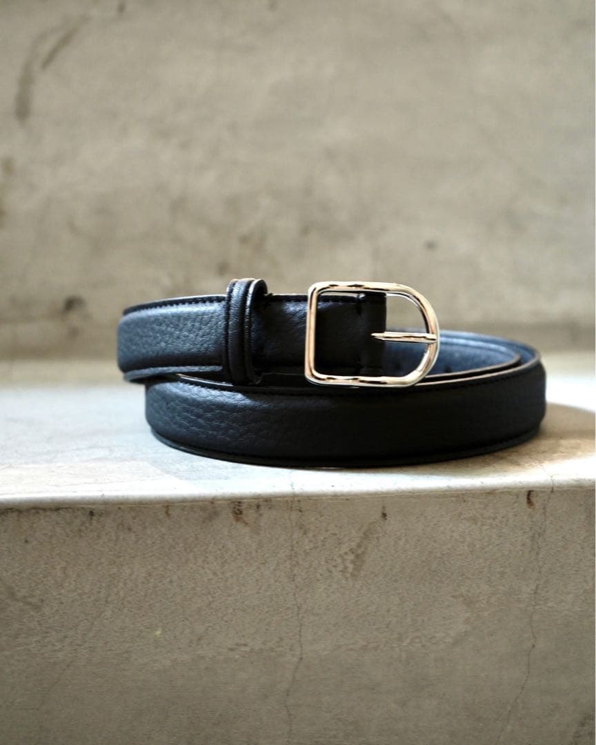 k*e様 ERA. イーラ レザーベルト シュリンクレザー ブラック Sサイズ