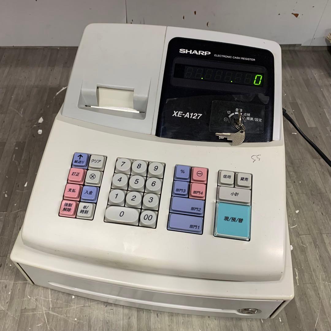 SHARP 電子レジスター XE-A127 店舗用品 レジ　ドロワーキー無し