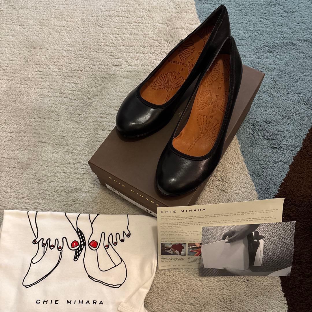【専用】CHIE MIHARA チエミハラ パンプス ブラック レザー