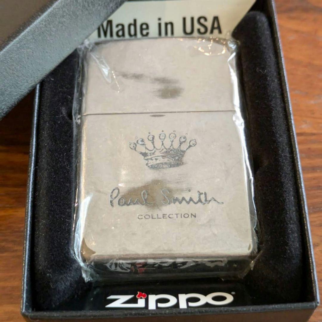 新品 未使用 ポールスミス USED加工 王冠 クラウン Zippo