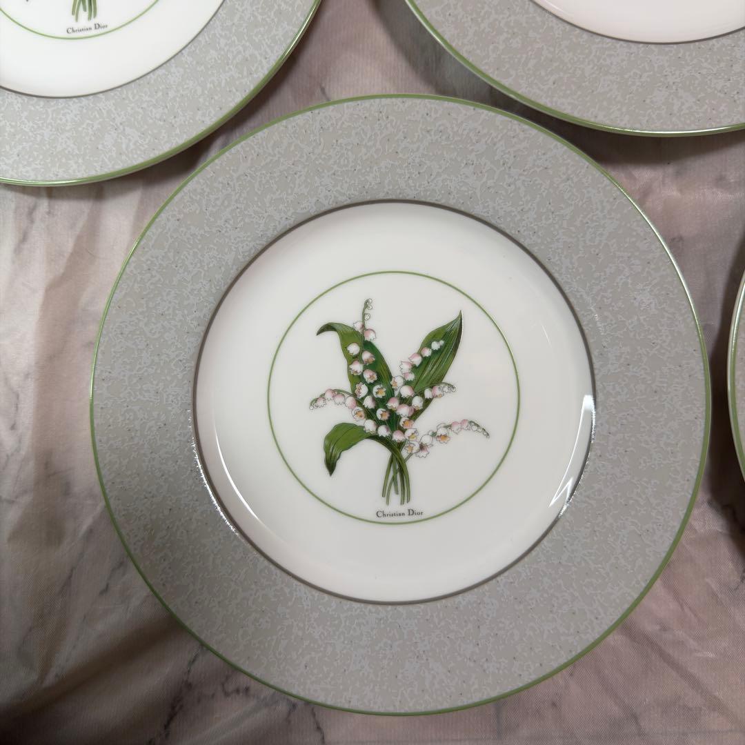 Christian Dior プレート スズラン φ19.5cm 5枚 未使用