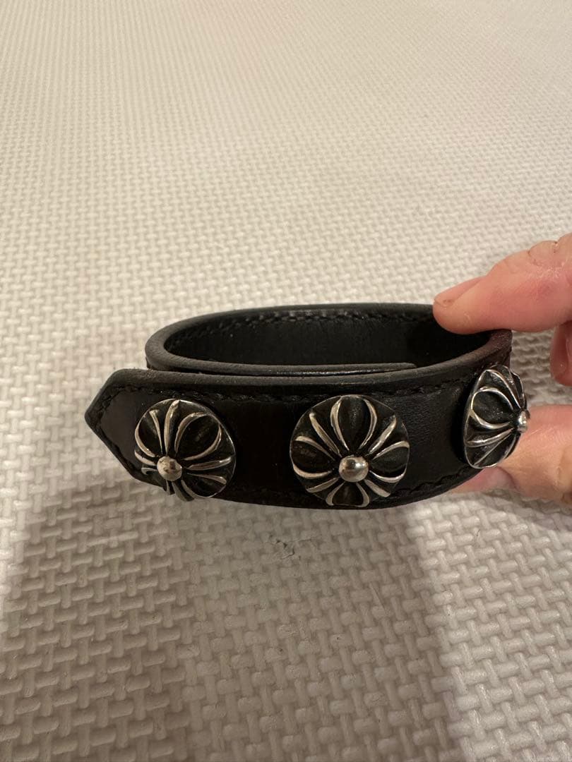 （最終値下げ）【ハンドメイド】レザーブレスレット　クロムエクセル