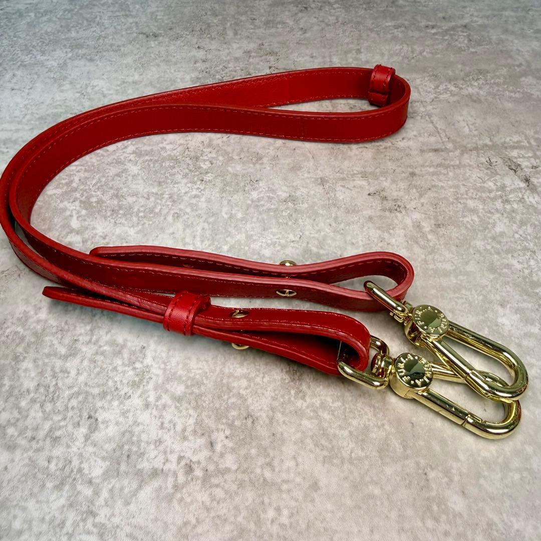 【極美品】FURLA フルラ パイパー M 赤 2WAY ハンドバッグ