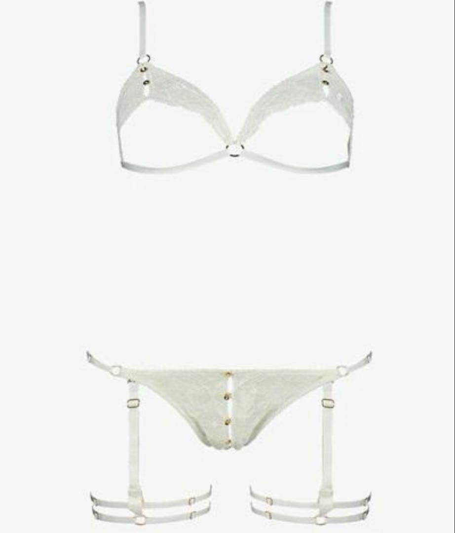 早い者勝ち❗️aubade ホワイトレースブラジャーショーツセット