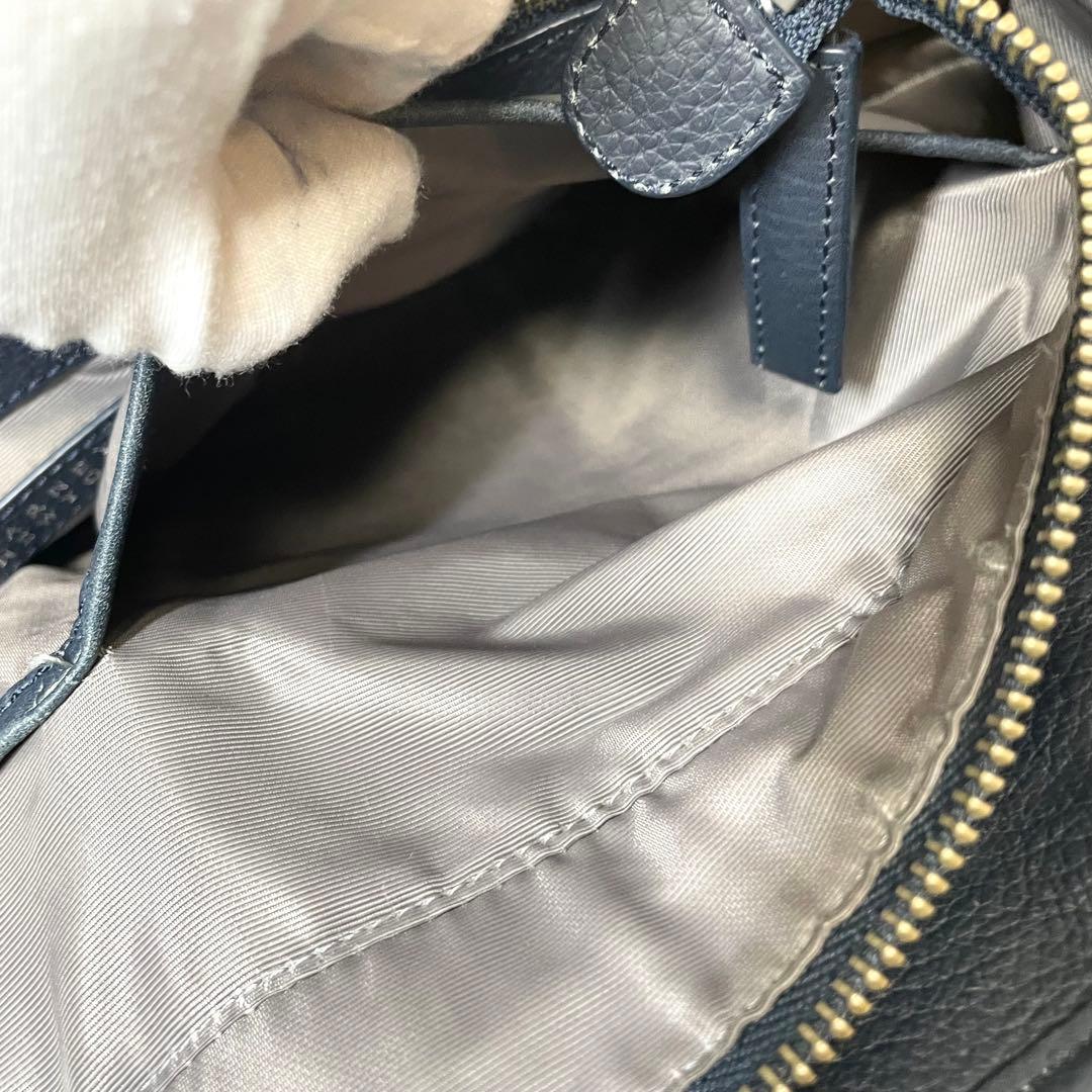 BARNEYS NEW YORKトートバッグ 大容量 A4 PC レザー 紺