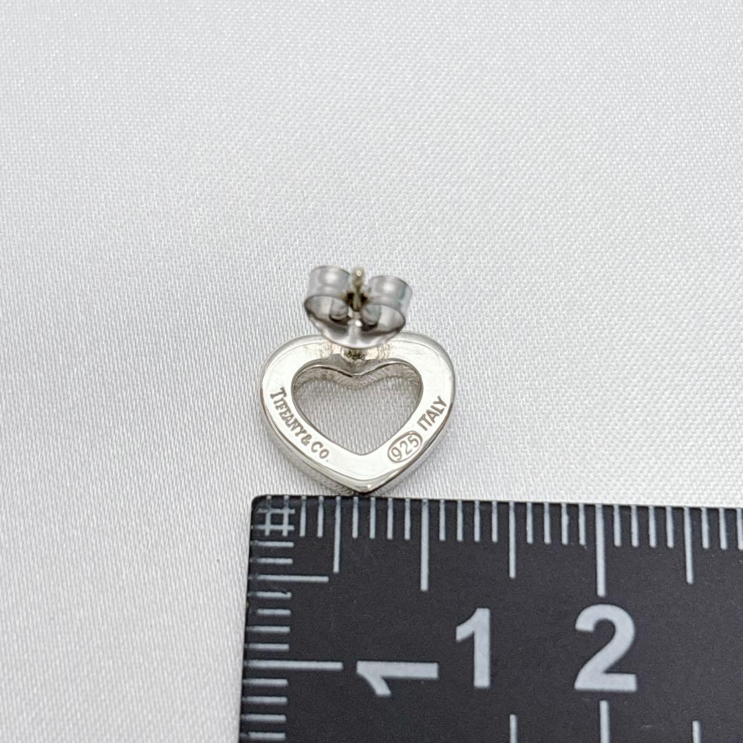 【美品】 ティファニー センチメンタル ハート ピアス オープンハート A483