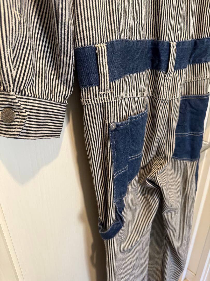 VANSON バンソン　ヒッコリー　ツナギ　メンズ　XL 美品