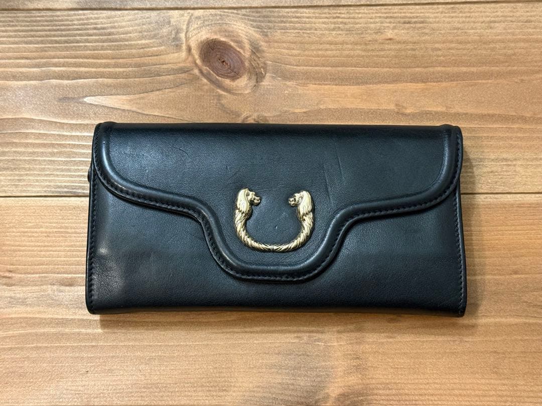 OLD BVLGARI ブラックレザー 長財布