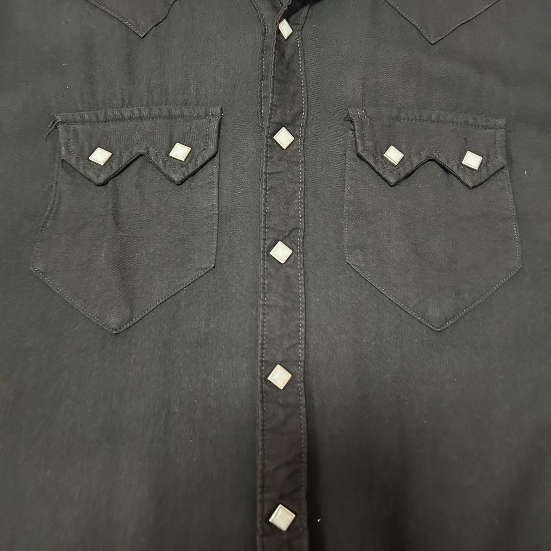 80s USA製 Rockmount “レーヨン ギャバジン“ シャツ　黒　開襟