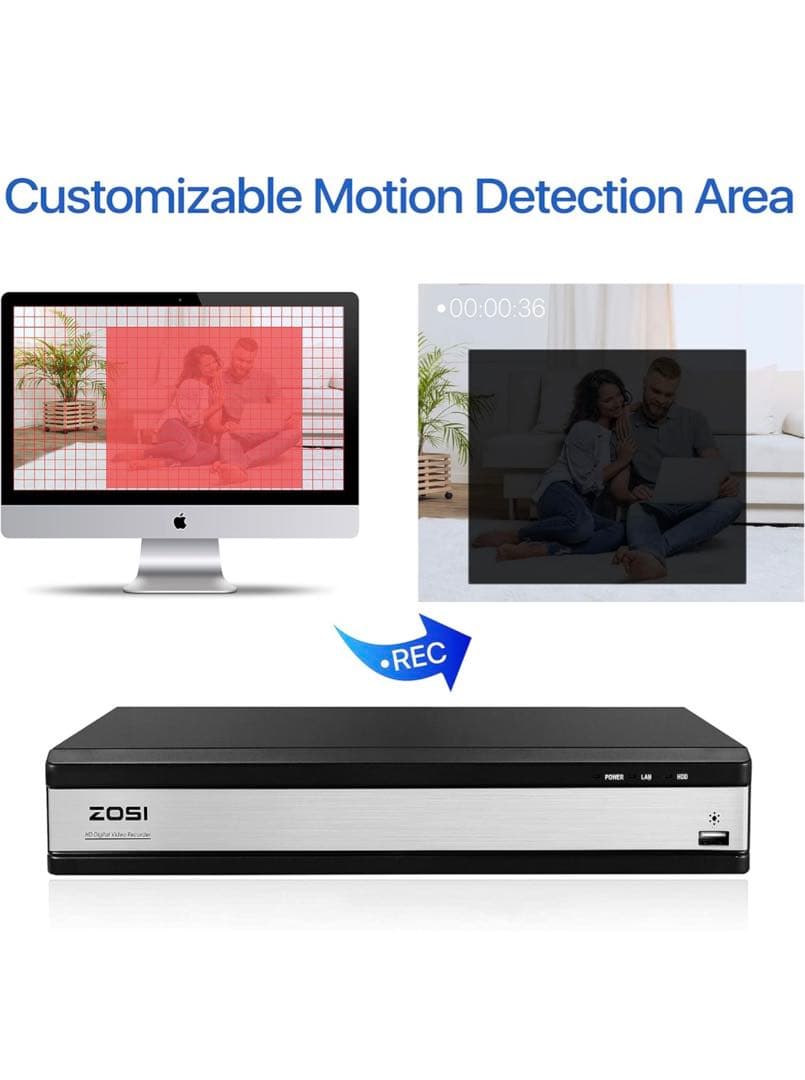 ZOSI 防犯レコーダー 1080P 16ch hdd4TB