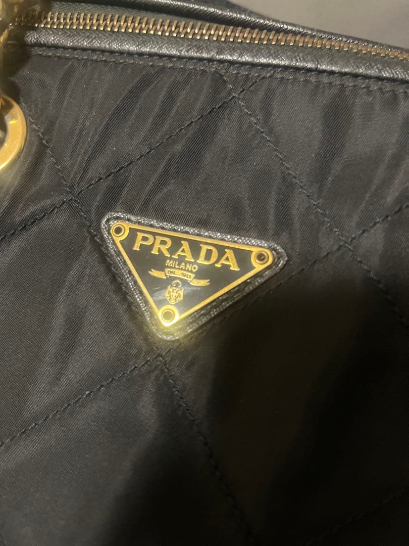 PRADA ブラック ナイロン ボストンバッグ
