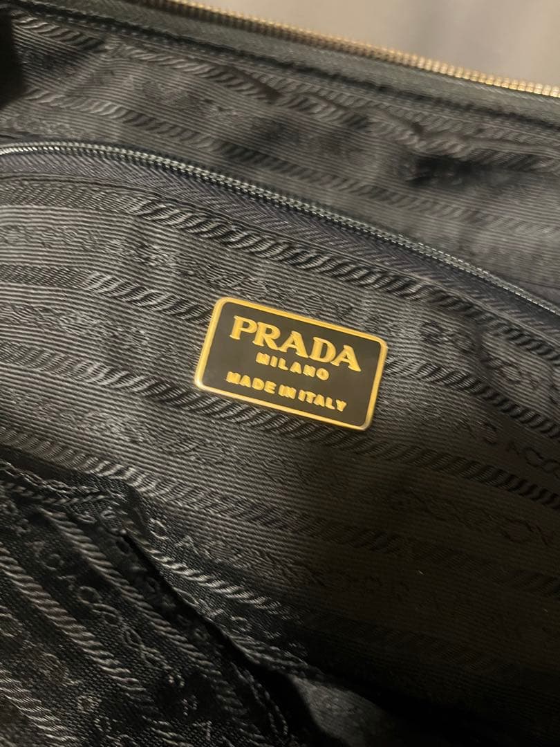 PRADA ブラック ナイロン ボストンバッグ