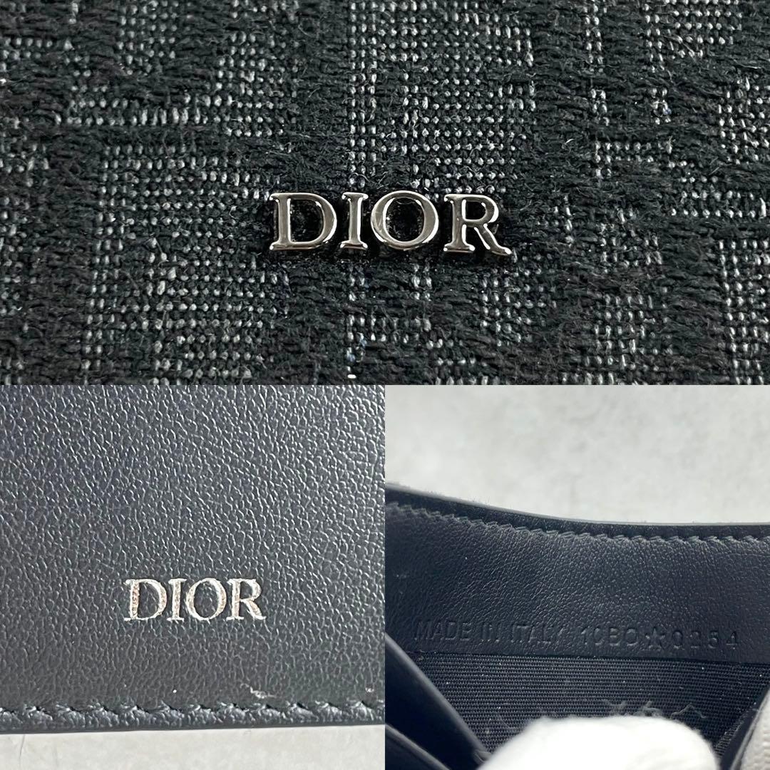 極美品✨ ディオール トロッター柄 オブリーク ロゴ金具 キャンバス ブラック