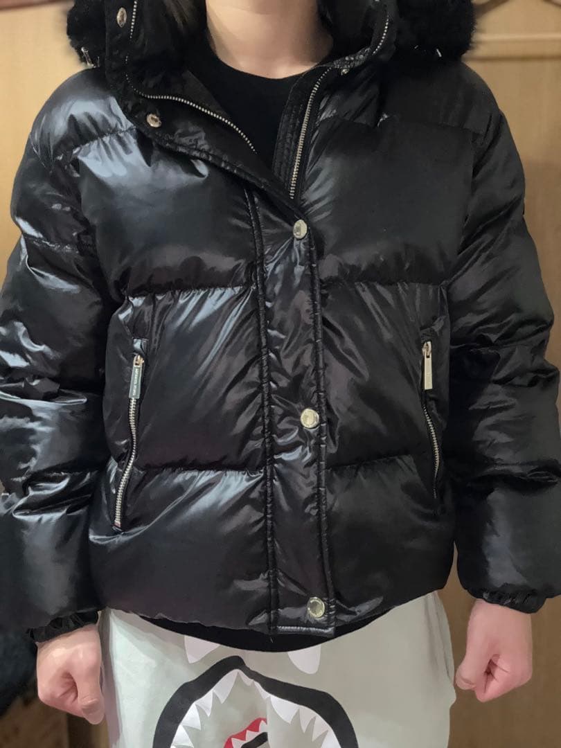 マイケルコース　ダウンジャケット　黒　M　ファー　フード　2WAY