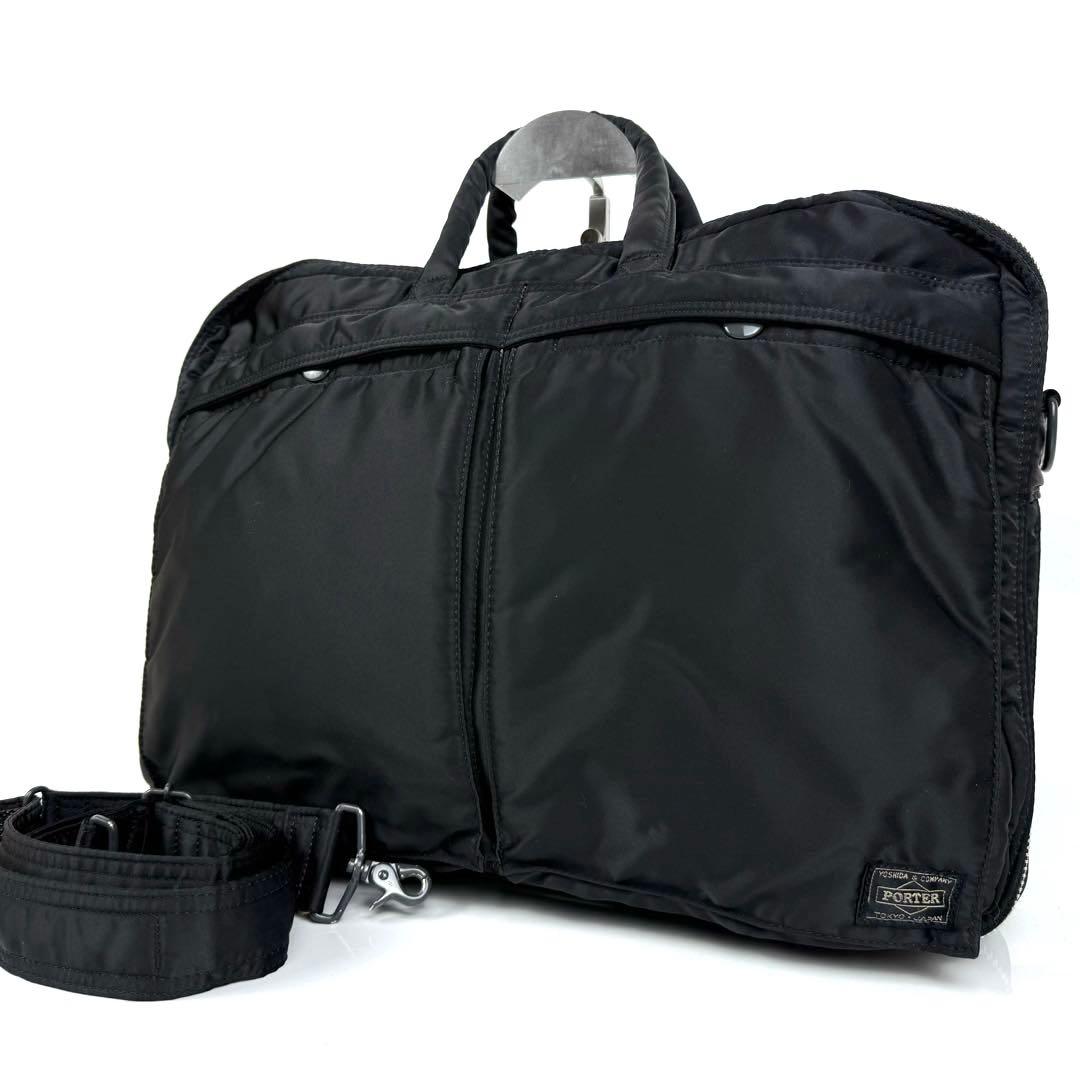 【A4対応/美品】PORTER ポーター タンカー 2WAY ビジネスバッグ 黒