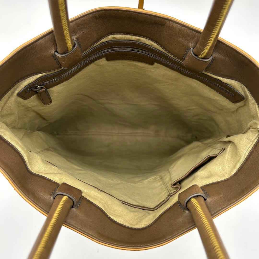 【美品 A4可】ブルガリ コレツィオーネ トートバッグ レザー ベージュ 大容量