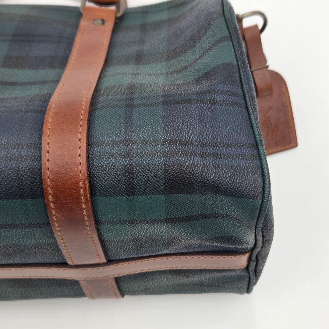 【極美品】ポロラルフローレン チェック ボストンバッグ 旅行 ビンテージ ラスト