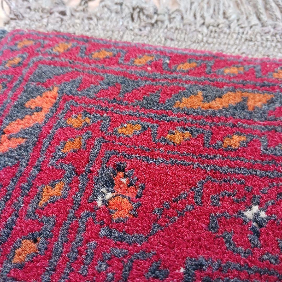 Y2745 アフガン絨毯 ウール100% 手織り ランナー 276×82㎝