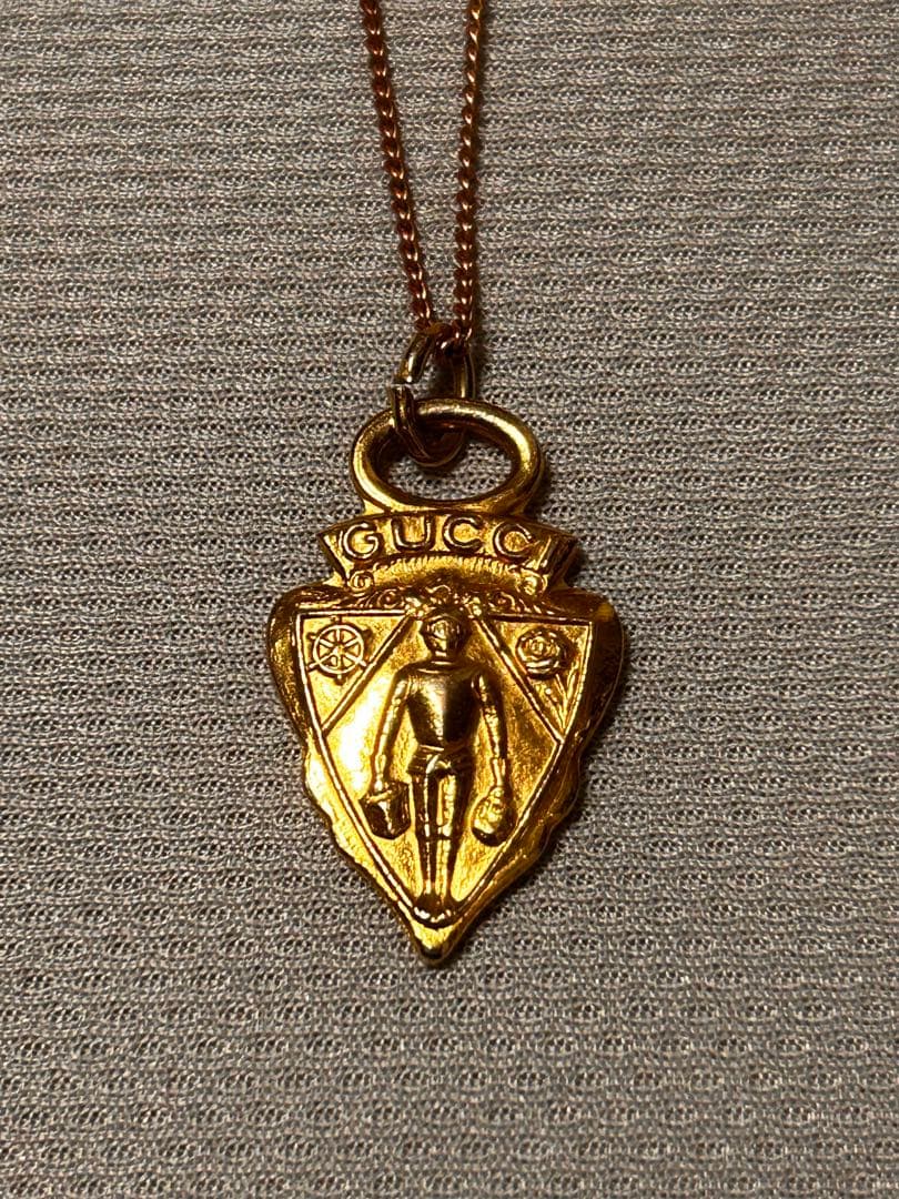 【美品】オールドグッチ クレストチャーム デムナ ネックレス OLDGUCCI