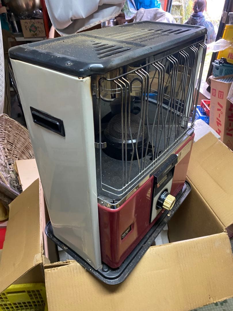 OS-2300R 石油ストーブ　開放式　ナショナル　昭和レトロ　赤　ビンテージ