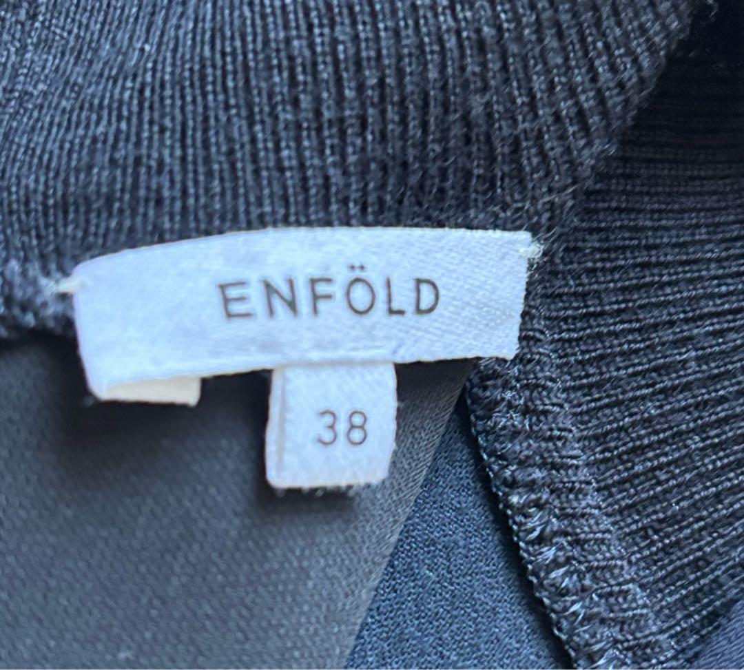 ENFOLD ダブルクロス ベストコンビ プルオーバー ネイビー M