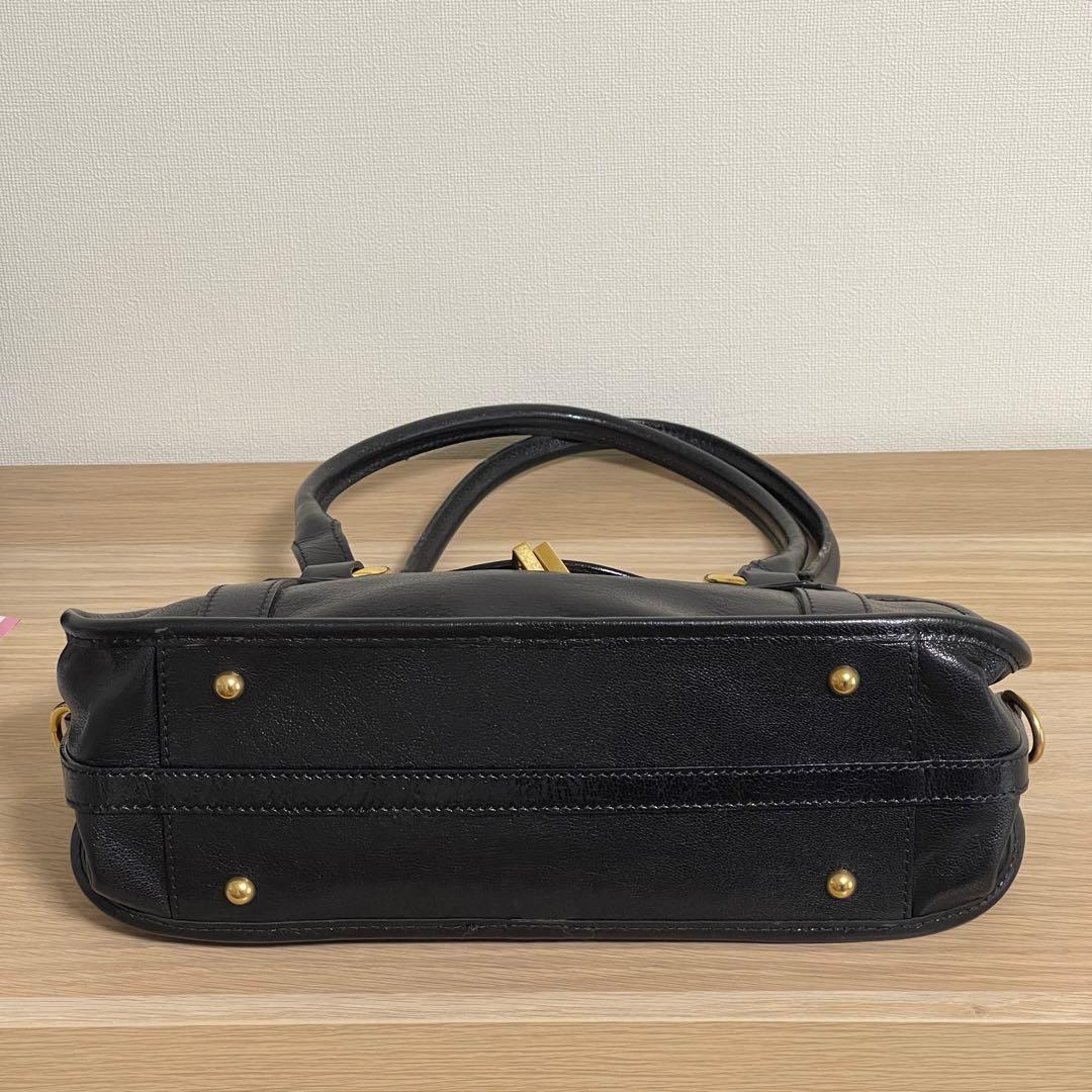 MARC JACOBS 本革2WAYハンドバッグ 黒 美品