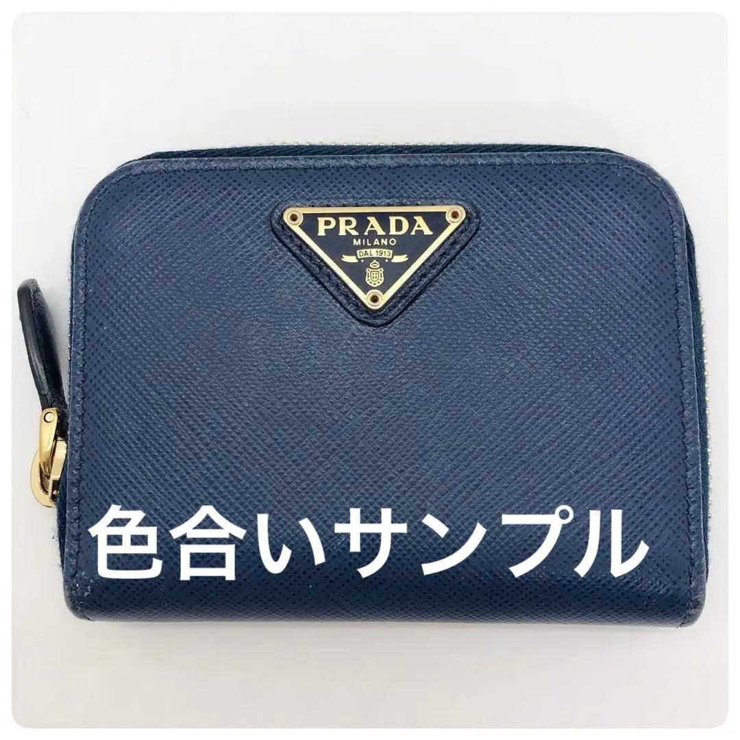 最終値下げ プラダ PRADA  サフィアーノ トライアングル ブルー
