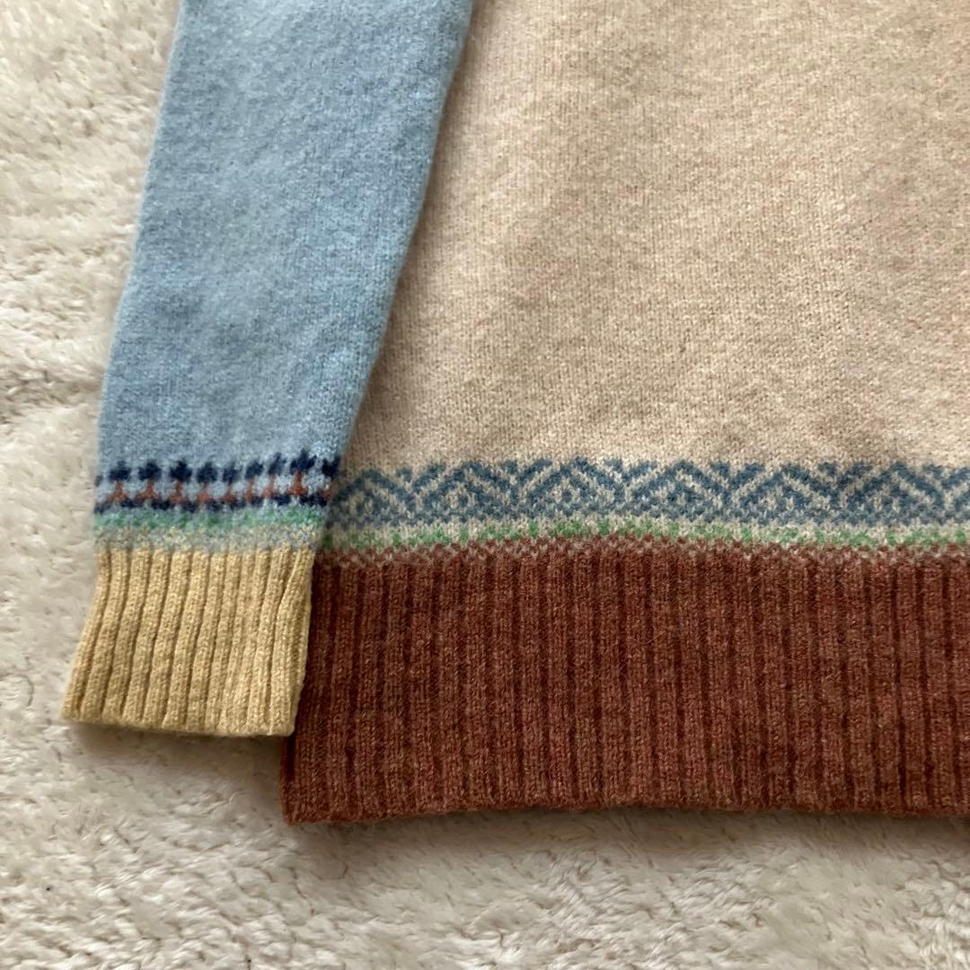 しゅんさま　ERIBE SCOTLAND ウール ニット Vネック S M