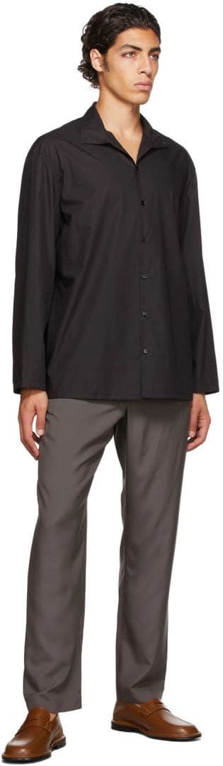 LEMAIRE ルメール HIGH COLLAR SHIRT ブラック 46