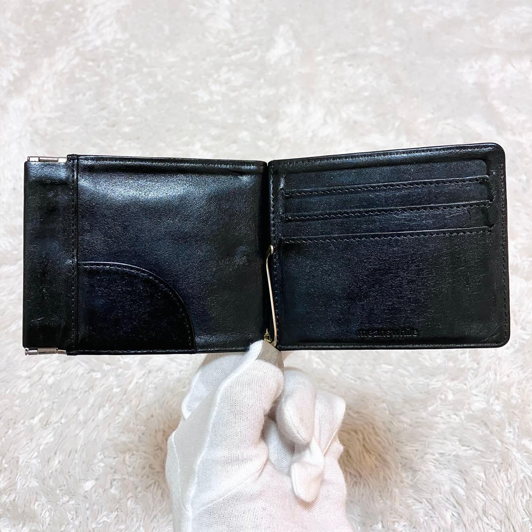 meanwhile コードバン マネークリップ 財布 ブラック 黒