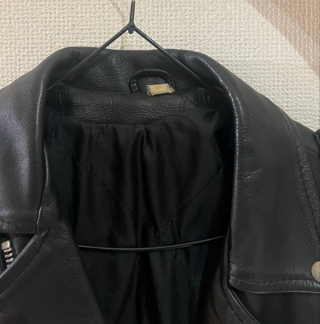 ヴィンテージレザーライダースジャケット 黒