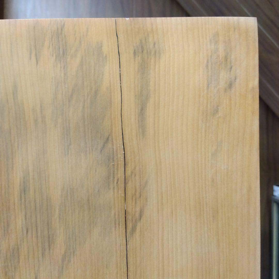 【国産　本榧　4寸碁盤　木表　脚なし】