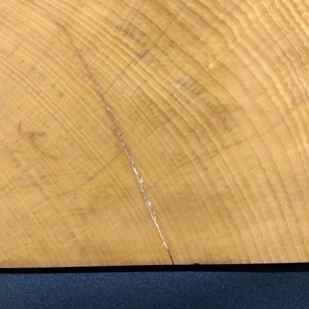 【国産　本榧　4寸碁盤　木表　脚なし】