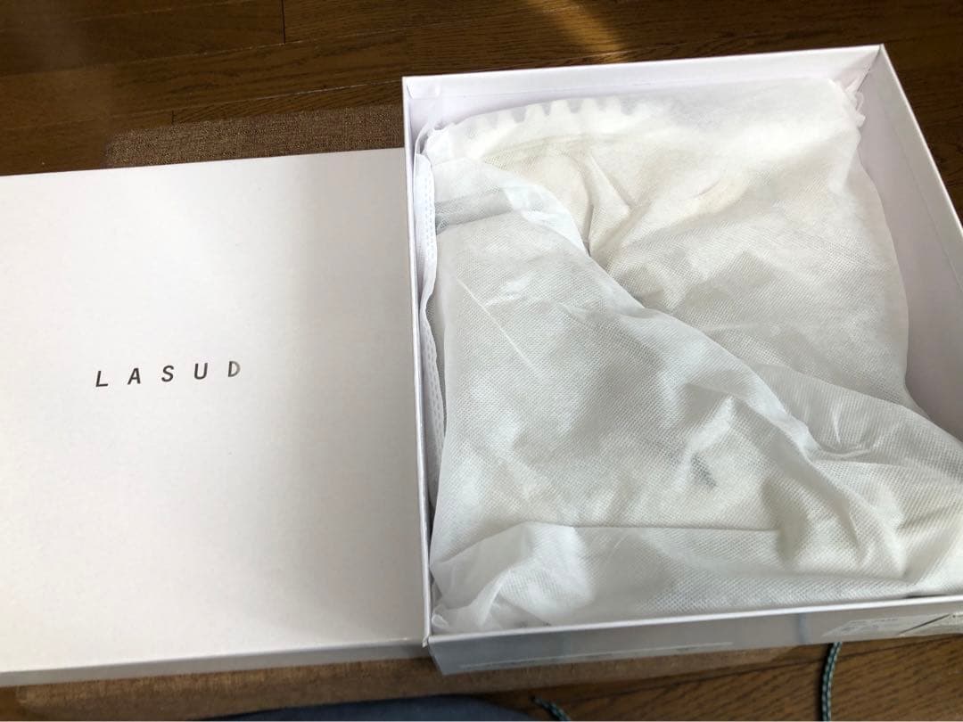 ヤマダヤ　LASUD レースアップレザーブーツ オフホワイト　38 (24㎝)