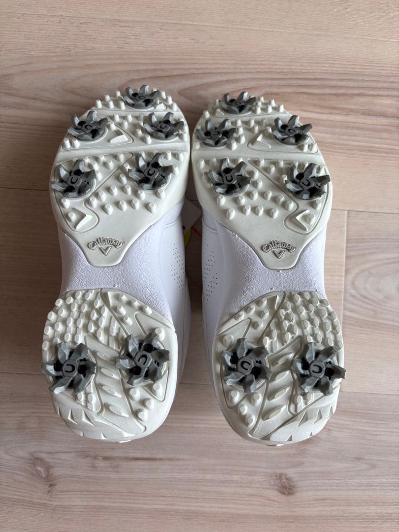 callaway 23cm ホワイト ゴルフシューズ スパイク付き