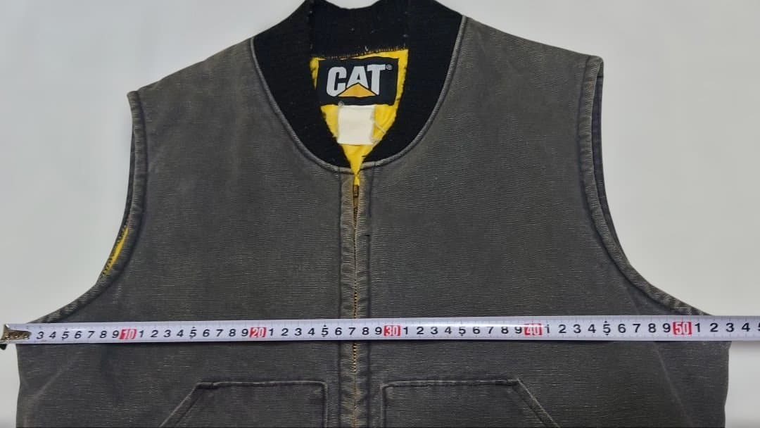 CAT(キャタピラー) ダック地 黒ワークベスト80s90sビンテージ