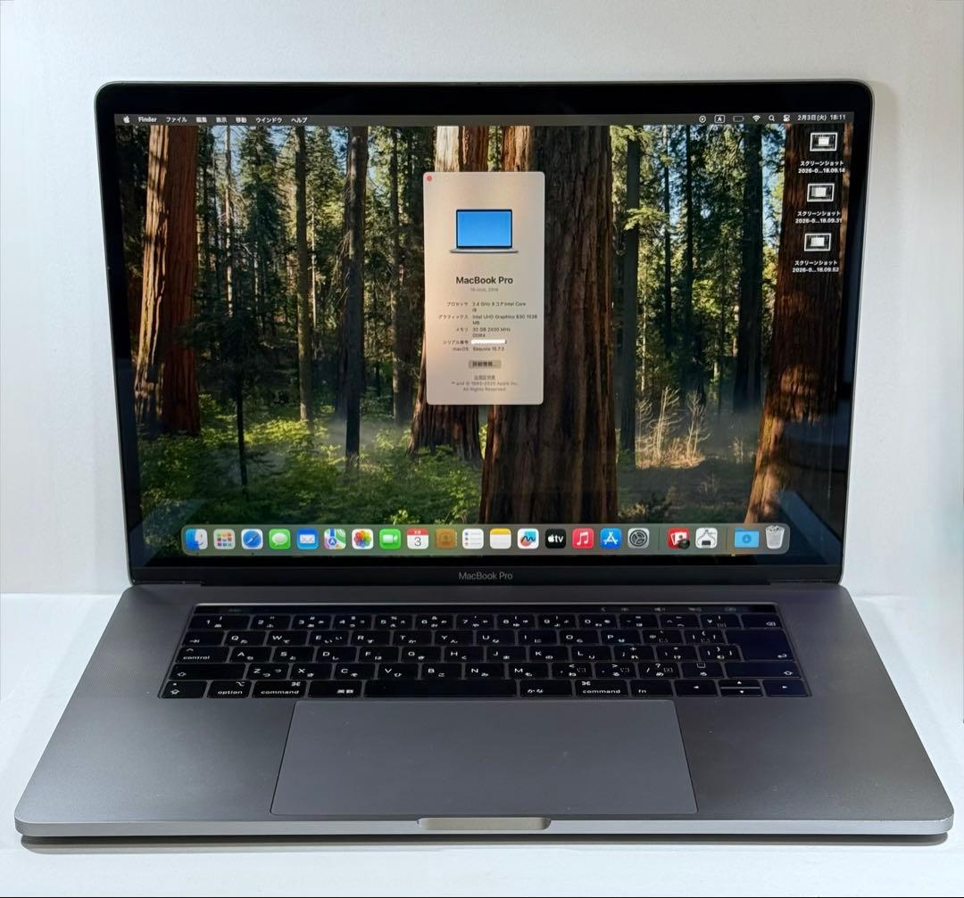 MacBook本体 Apple MacBook Pro 15 2019 i9/32GB/500GB