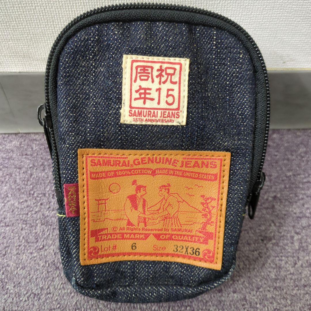 【稀少品・美品】サムライジーンズ　祝15周年デニムポーチ