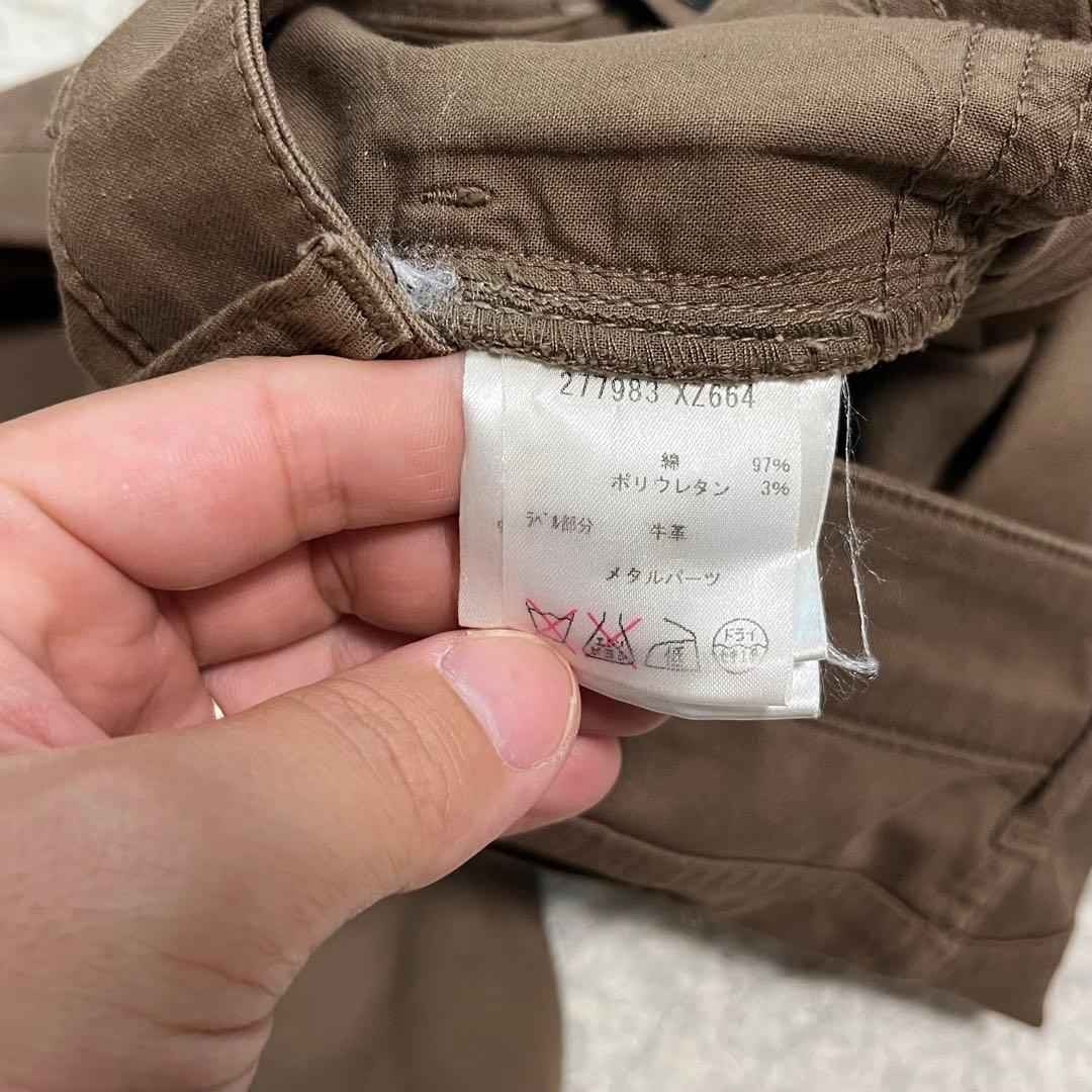 希少美品　GUCCI チノパン　ホースビット　レザーパッチ　金ボタン　ベージュ