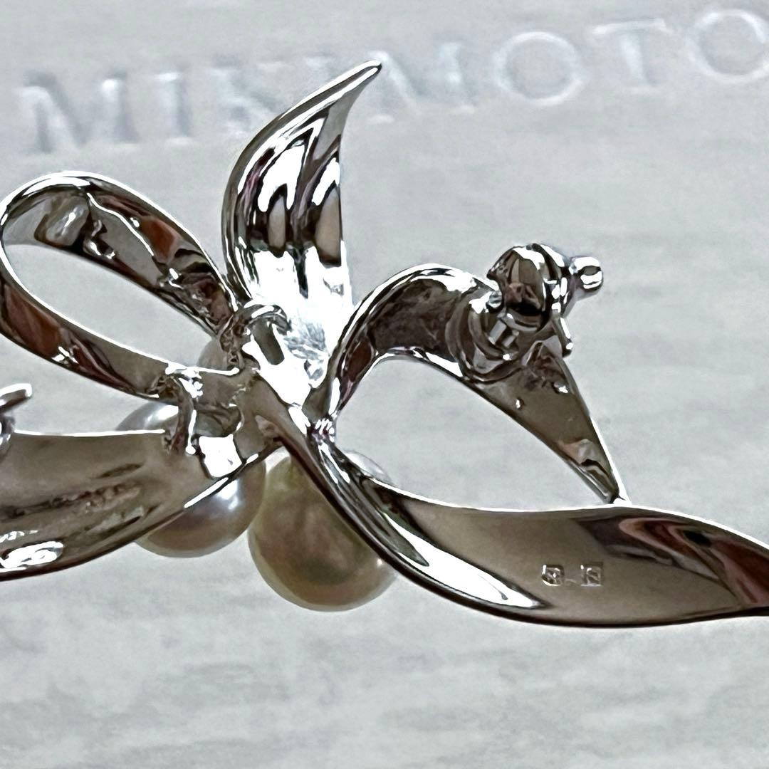 未使用☆ミキモト　ブローチ　シルバー　 人気完売　現行品➋