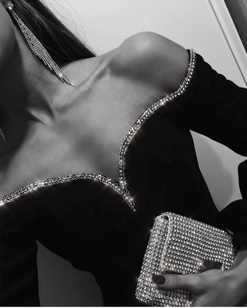 S*S様 セルフポートレイト オフショルダー ワンピース ブラック UK8 未使