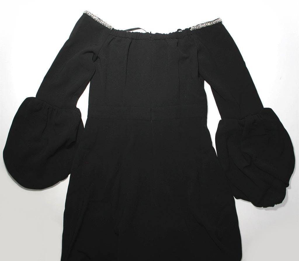 S*S様 セルフポートレイト オフショルダー ワンピース ブラック UK8 未使