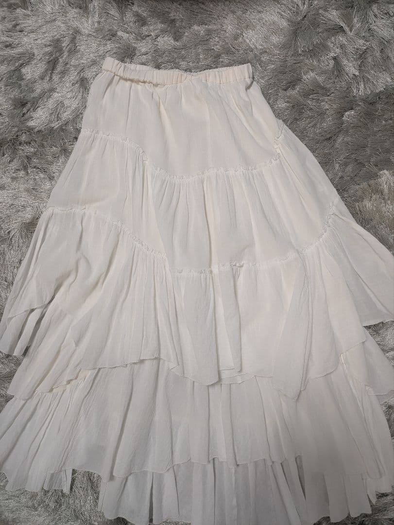 【CASA FLINE コットンティアードスカート